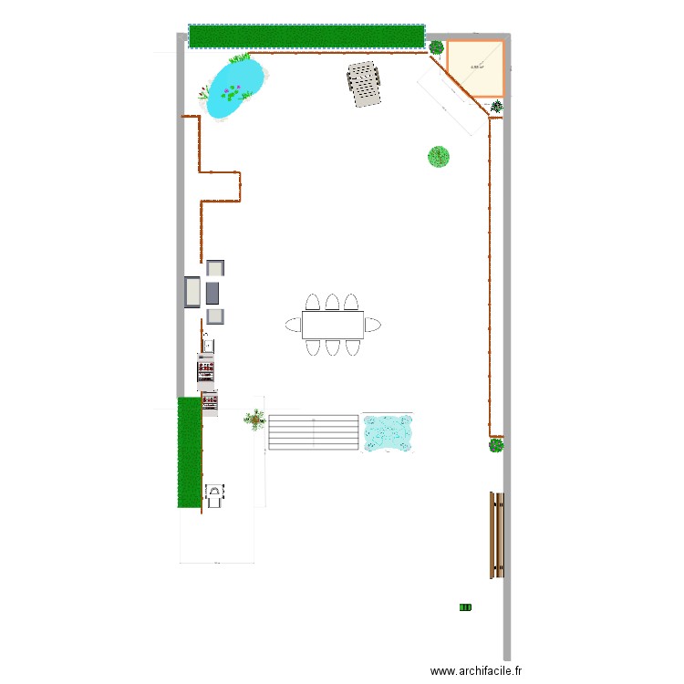 jardin. Plan de 0 pièce et 0 m2