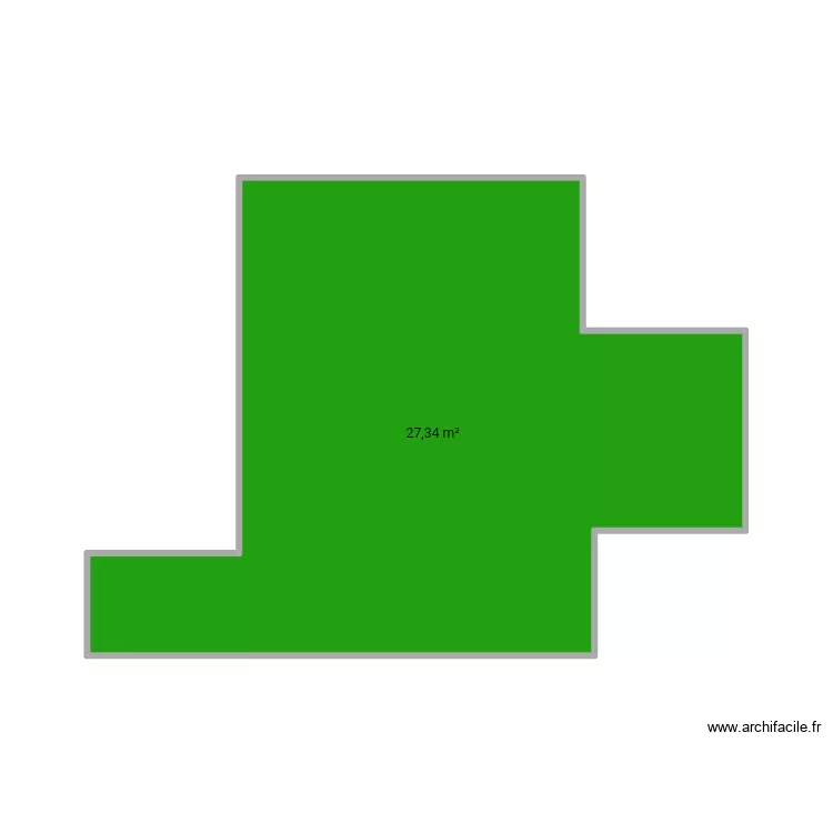 Projet terrasse. Plan de 1  et 27 m²