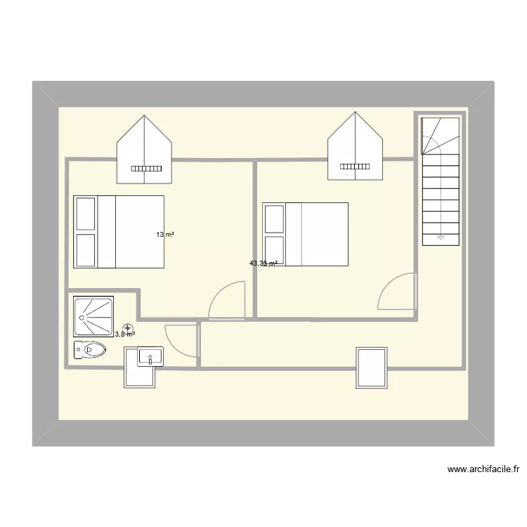 V2 - Maison Pleudihen 2ième étage. Plan de 0 pièce et 0 m2 V2 - Maison Pleudihen 2ième étage. Plan de 0 pièce et 0 m2