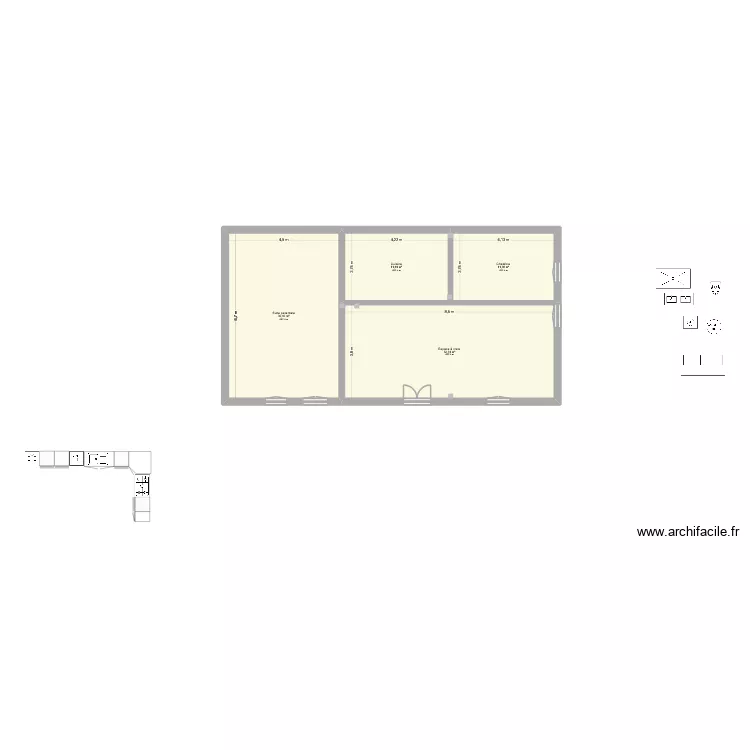 LEBBOS_Appt V1_Masses. Plan de 4 et 85 m² LEBBOS_Appt V1_Masses. Plan de 4 et 85 m²