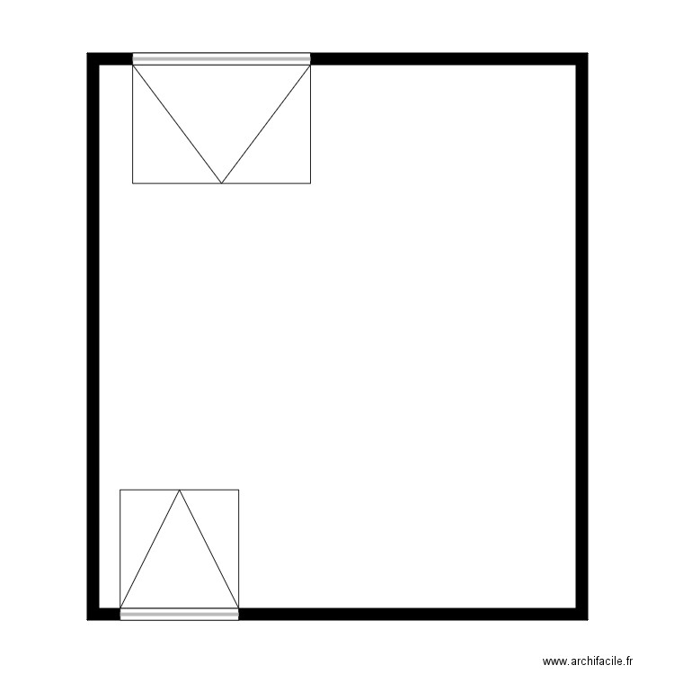 charlet. Plan de 1 pièce et 74 m2