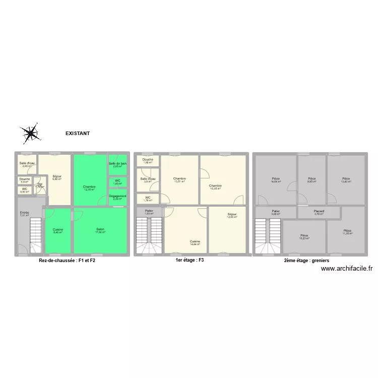 BARBIER existant. Plan de 