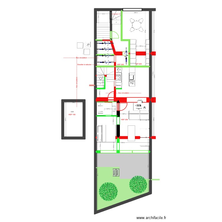 Mélèzes 82 Rez Jardin Def V2. Plan de 18 pièces et 100 m2