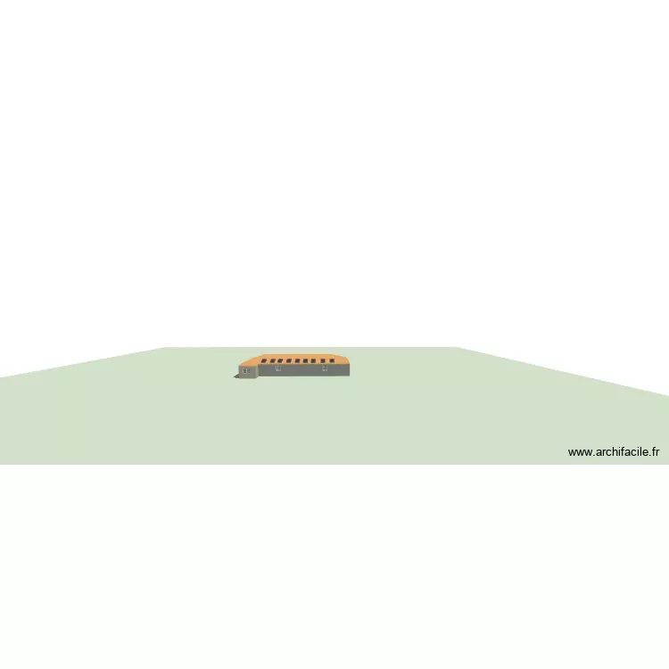 maison 2 vue jardin. Plan de 