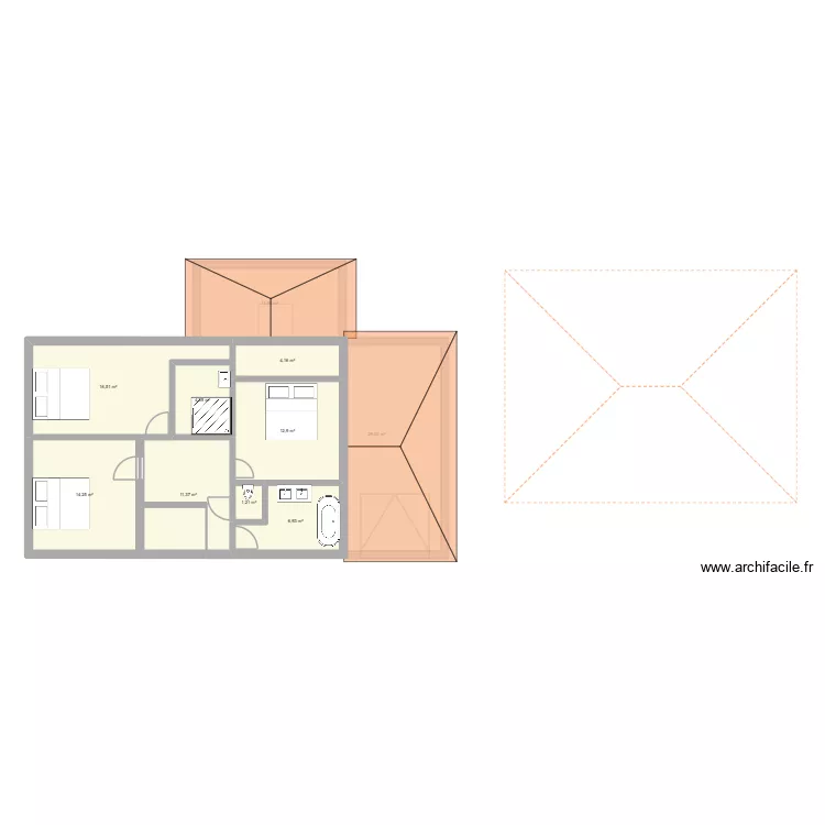 TEST7. Plan de 15  et 181 m²