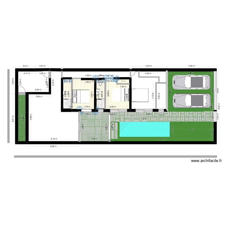 Hammamet11. Plan de 3 et 110 m² Hammamet11. Plan de 3 et 110 m²