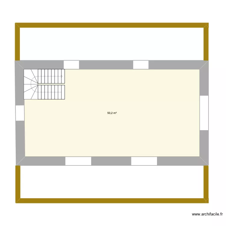 Uzès. Plan de 1 et 50 m² Uzès. Plan de 1 et 50 m²