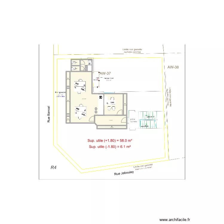 R+4 / Travaux. Plan de 