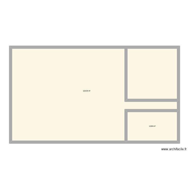 PLAN COURS EPT. Plan de 2 pièces et 132 m2