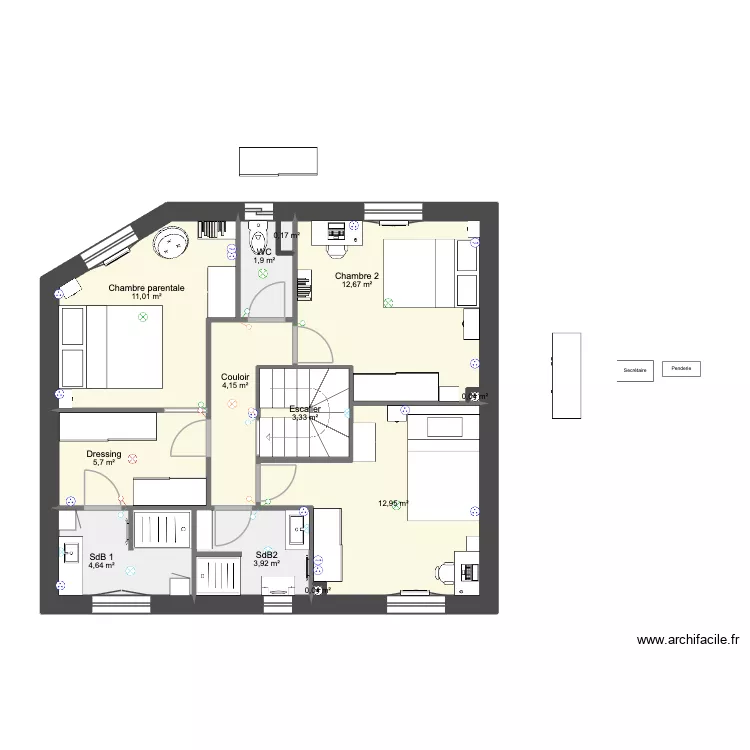 Version finale. Plan de 17  et 184 m²