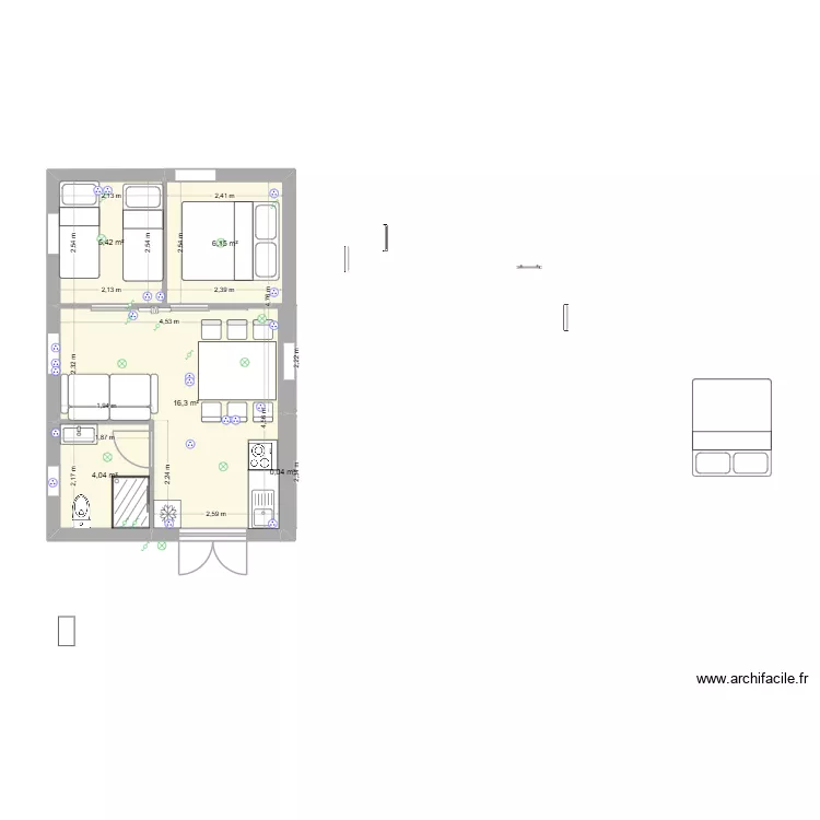 CHALET 1. Plan de 5 Pièces et 32 m² CHALET 1. Plan de 5 Pièces et 32 m²