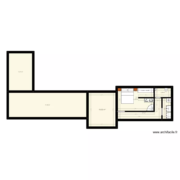 maison rez 6 impasse des fleurs. Plan de 