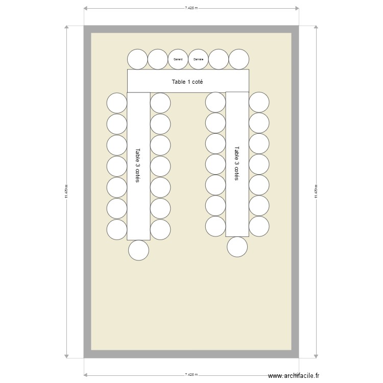 plan du resto. Plan de 1 pièce et 76 m2
