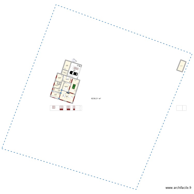 maison K Pujols int aménagement. Plan de 13 pièces et 235 m2