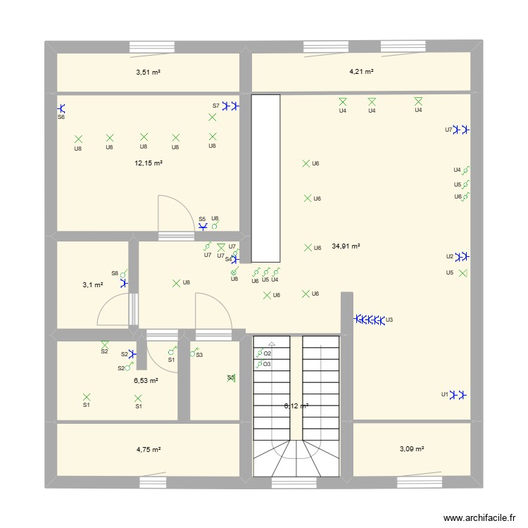 sterrebeek etage 2. Plan de 0 pièce et 0 m2