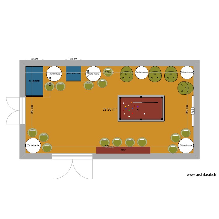 PIECE BILLARD. Plan de 0 pièce et 0 m2