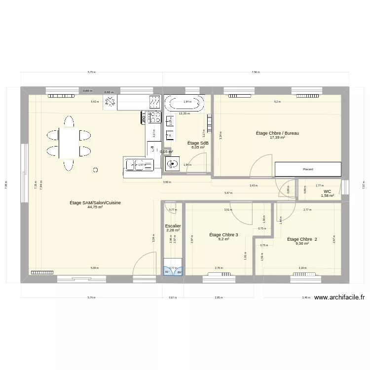 Etage CHAMBARD Charles. Plan de 0 pièce et 0 m2
