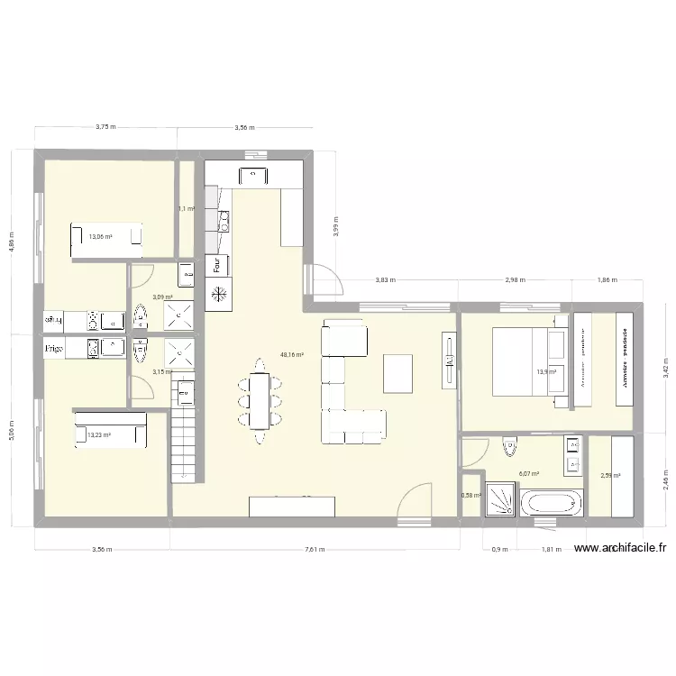 Maison. Plan de 
