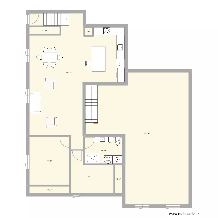 Maison2. Plan de 9  et 173 m²