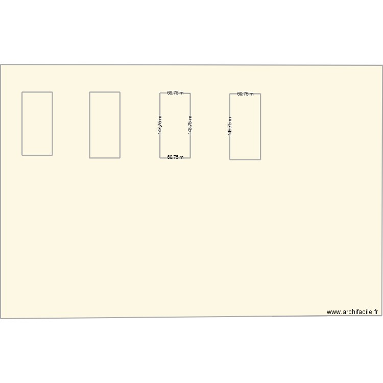 Magasins Amine et Fares. Plan de 5 pièces et 6614 m2