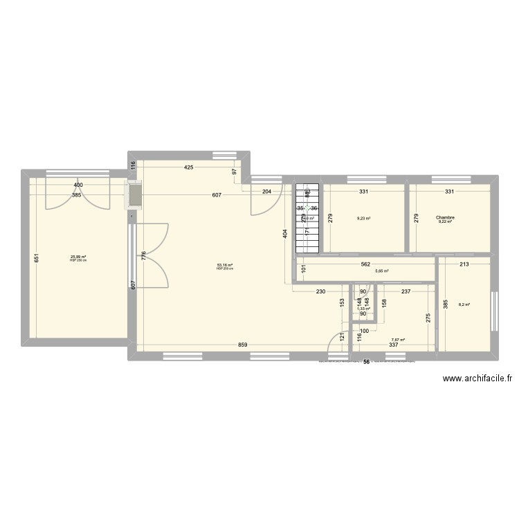 maison pont a celle 4. Plan de 9 pièces et 123 m2