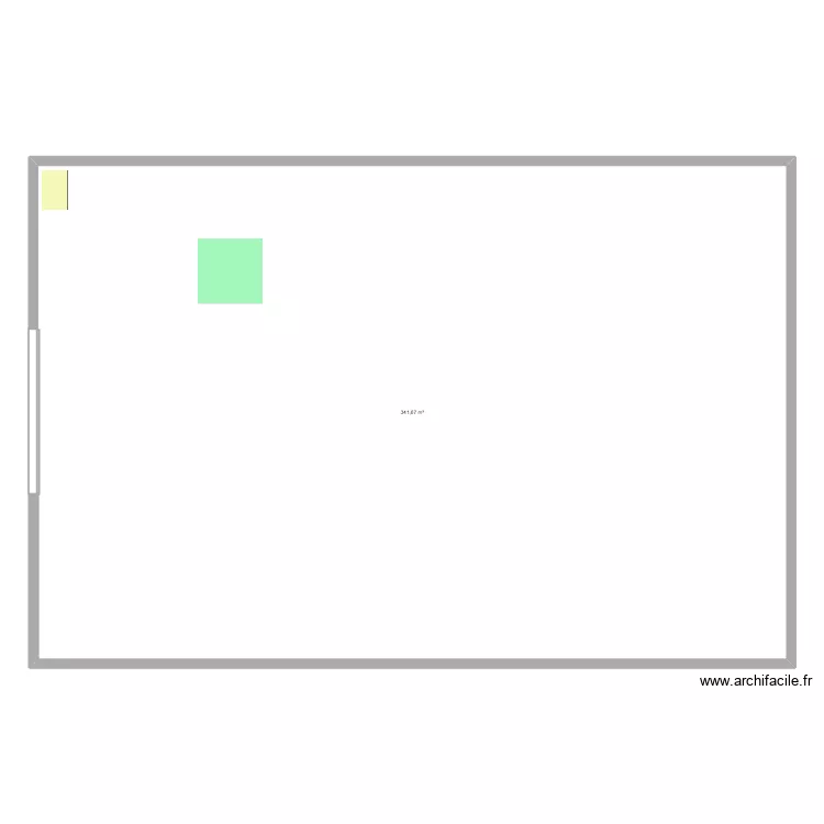 B&acirc;timent exploitation. Plan de 1  et 342 m²