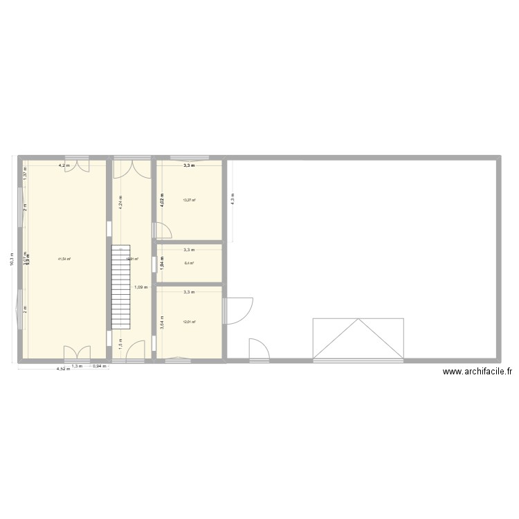 maison Hénaux 3. Plan de 10 pièces et 187 m2
