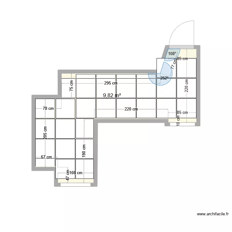 Sous-sol vers cave - Plan pour carrelage novembre 2023. Plan de 