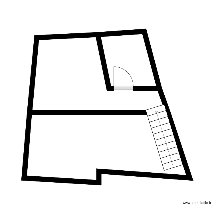 georges verdun. Plan de 5 pièces et 59 m2