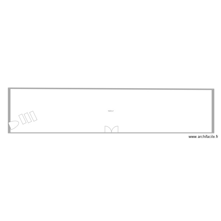 Temps mort. Plan de 1 pièce et 134 m2