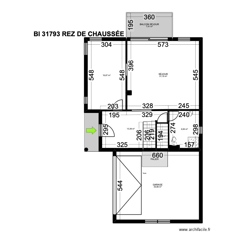BI 31793. Plan de 30 pièces et 378 m2