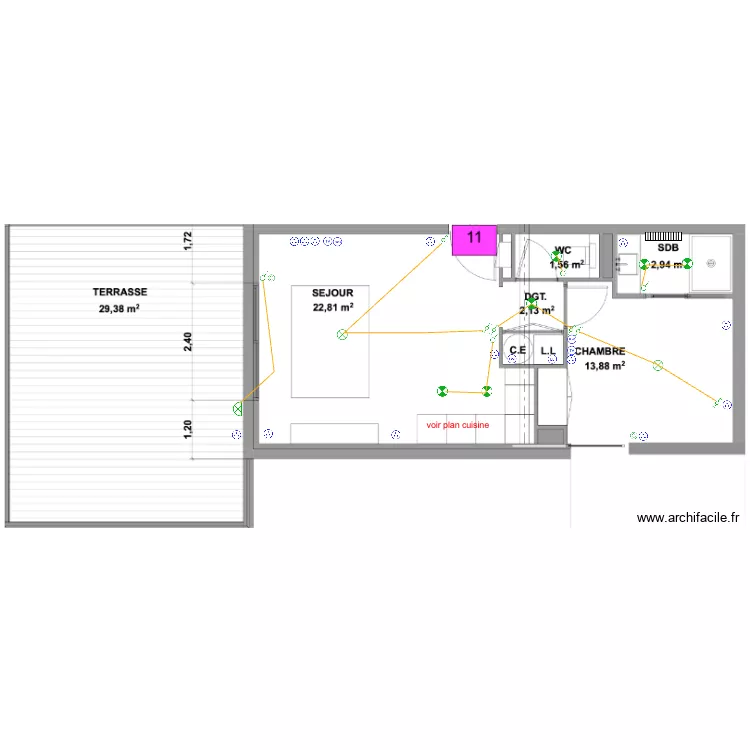 Casavone R+2 App 11. Plan de 