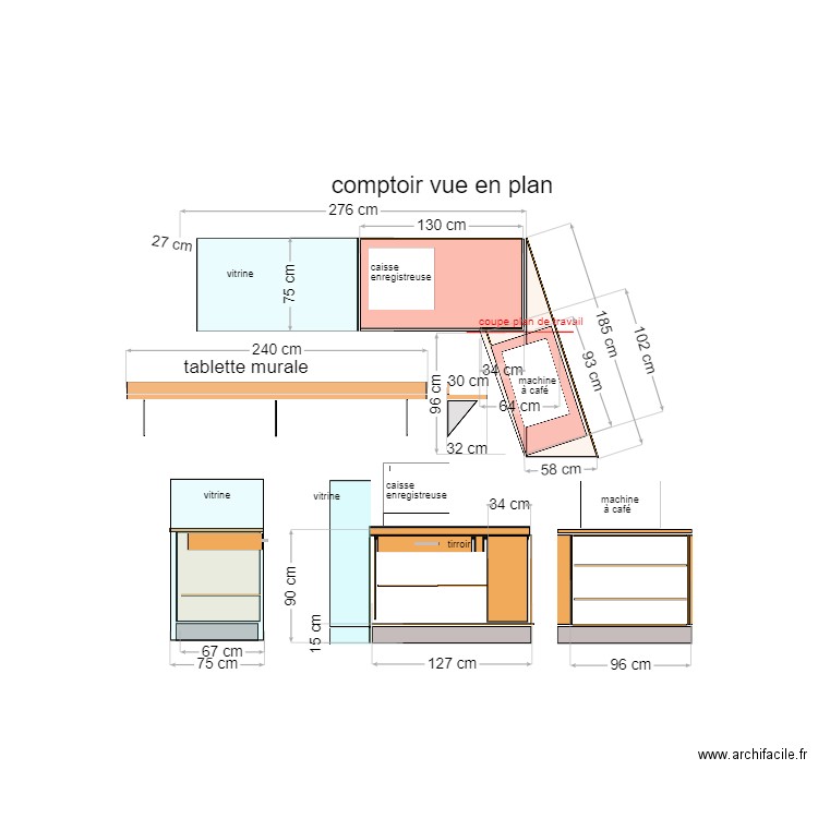 comptoirs michel. Plan de 0 pièce et 0 m2