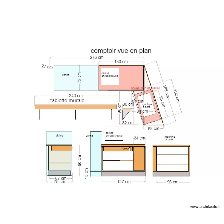 comptoirs michel. Plan de 
