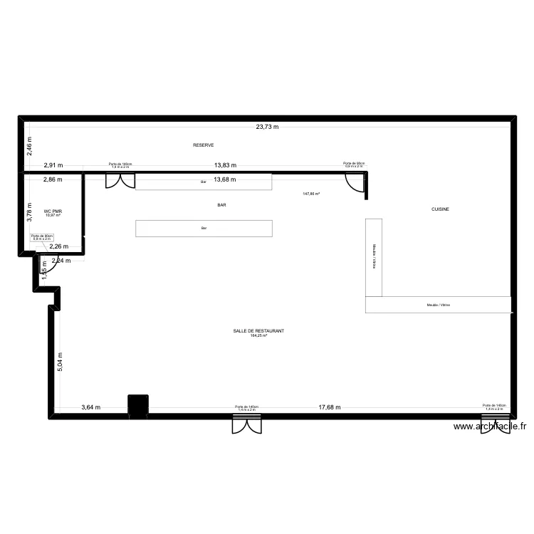 Plan Apr&egrave;s Travaux ARVE GRILL. Plan de 4  et 324 m²