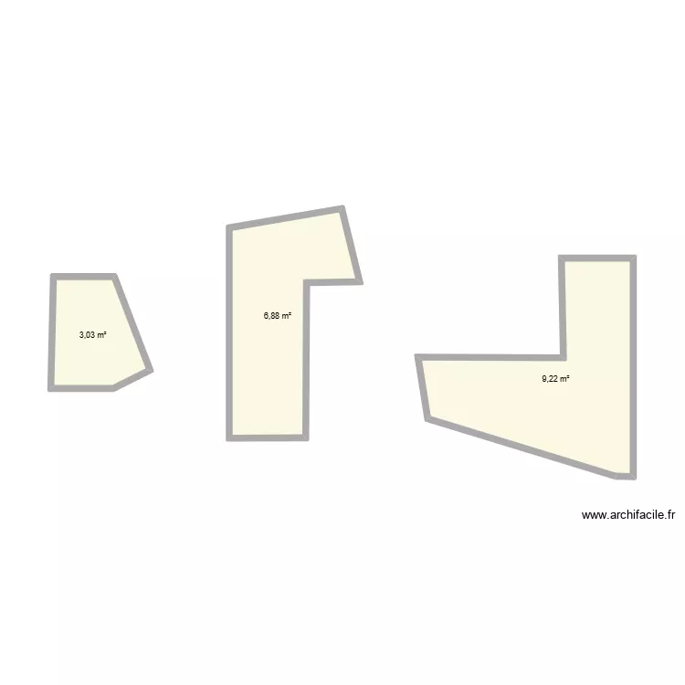 COMMUNS 1401. Plan de 3 pièces et 19 m²