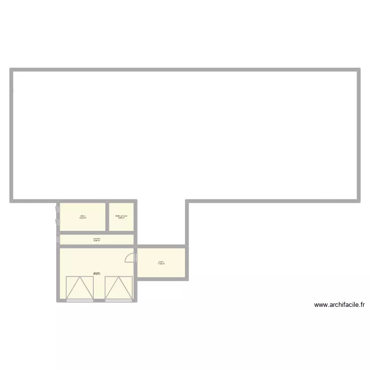 maison. Plan de 5  et 64 m²