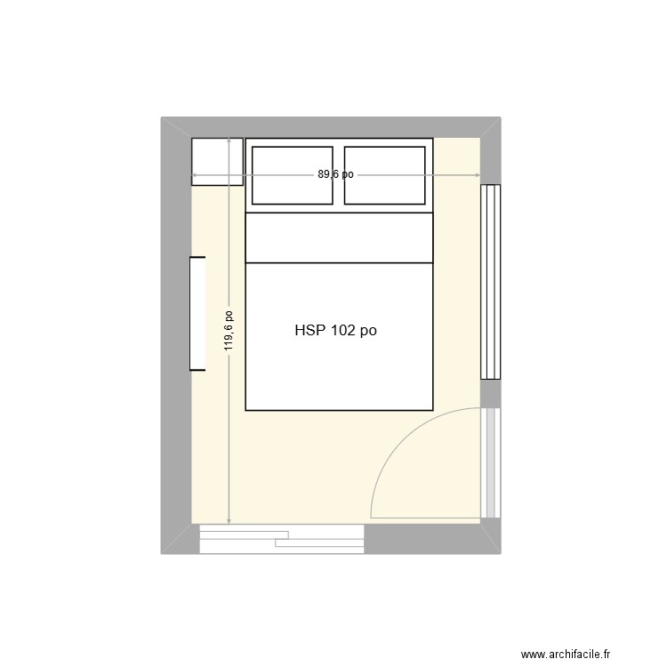 Chambre 2 Chambord. Plan de 0 pièce et 0 m2