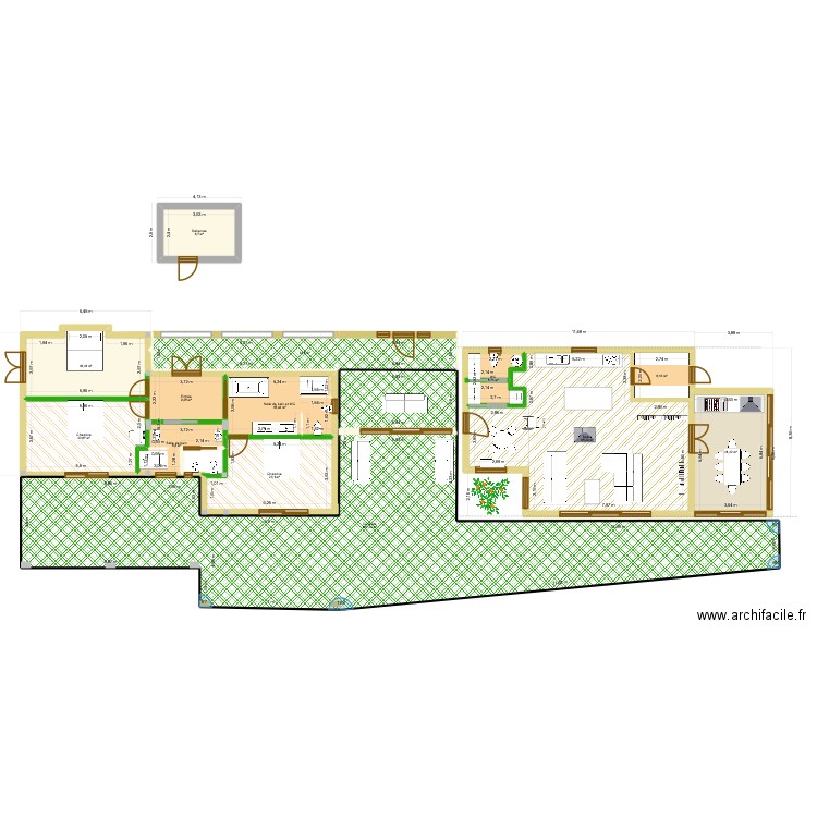 italie essai MC bis. Plan de 20 pièces et 633 m2