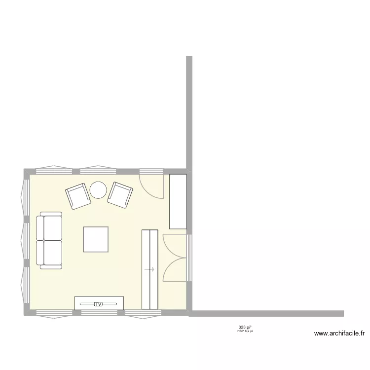 Pascale 2. Plan de 1  et 30 m²