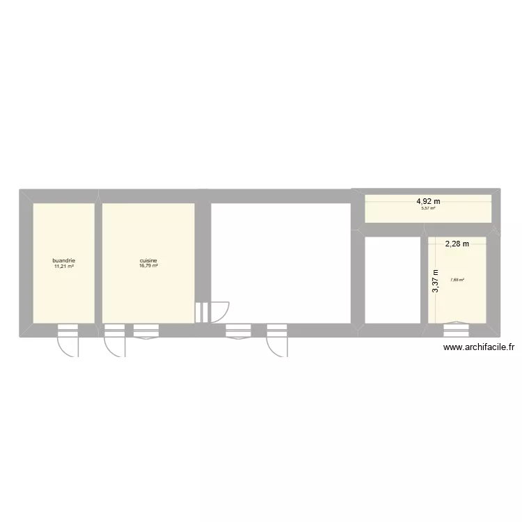 plan veille maison. Plan de 4  et 41 m²
