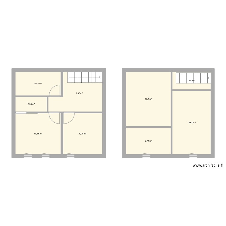 CALUIRE. Plan de 9 pièces et 76 m2