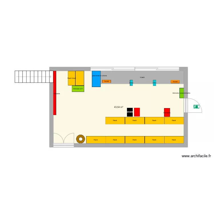 projet plan d'atelier. Plan de 