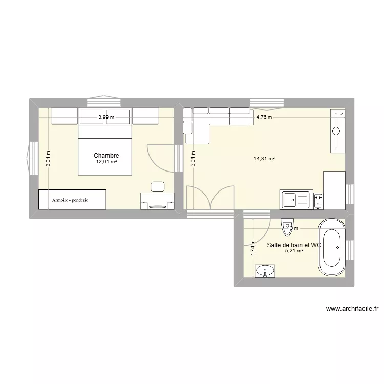 zied. Plan de 3 et 32 m² zied. Plan de 3 et 32 m²