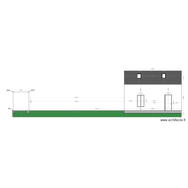 Plan de coupe. Plan de 0 pièce et 0 m2