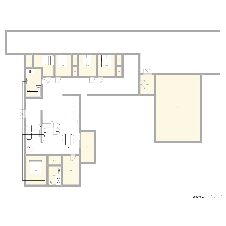 Plan 4. Plan de 17 pièces et 189 m2