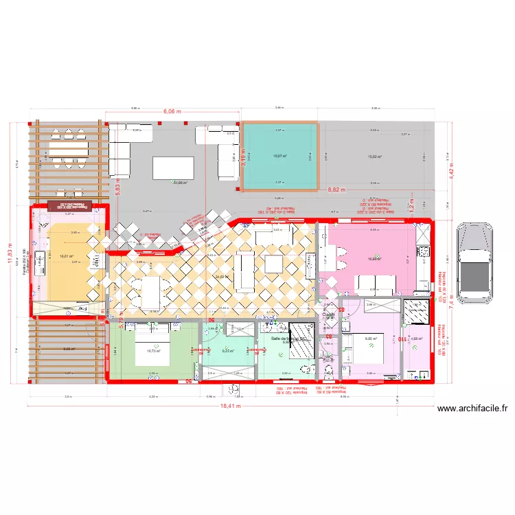 Villa Cocotte Ducos Moonette (carrelage). Plan de Villa Cocotte Ducos Moonette (carrelage). Plan de