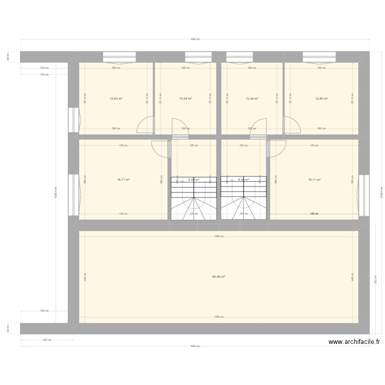 20240305 Projet Rénovation Mury . Plan de 21 pièces et 314 m2