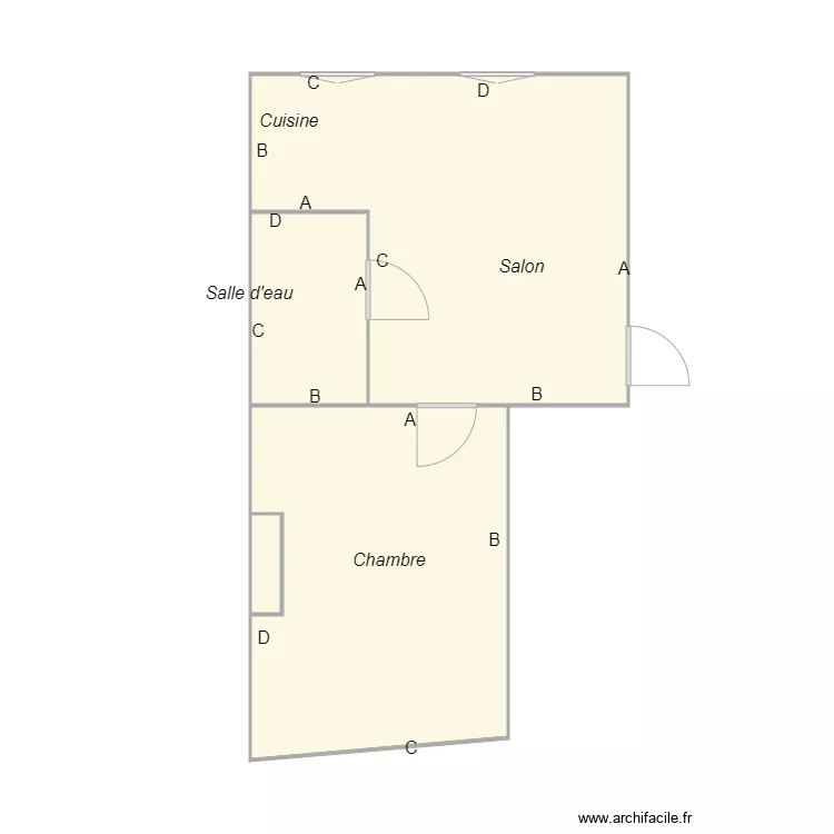 MAURET Rdc gauche. Plan de 