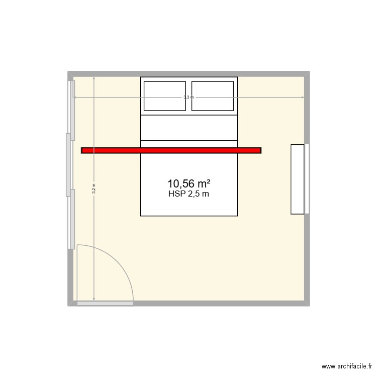 CROUZET 33. Plan de 1 pièce et 11 m2